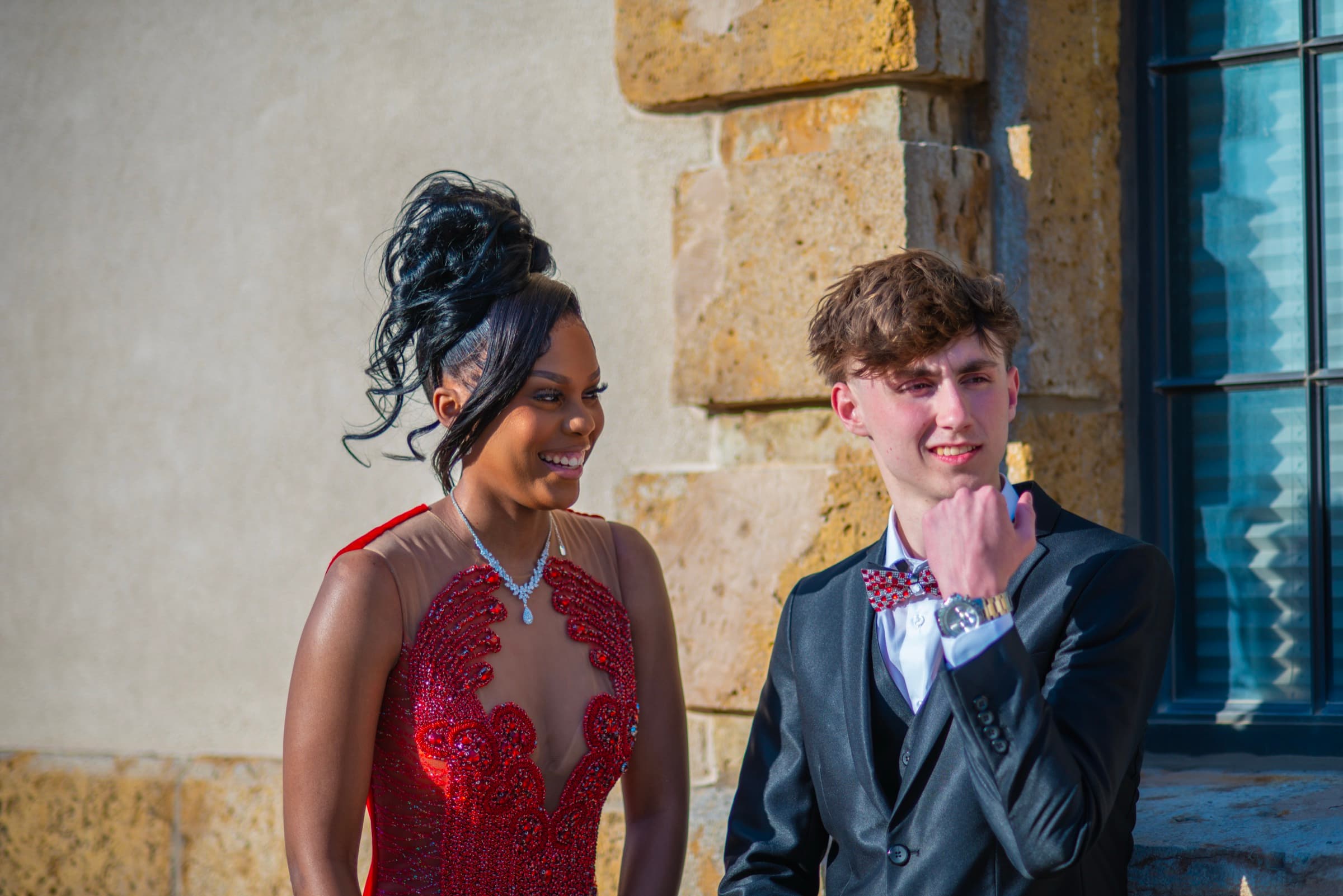 Candid laughing portrait